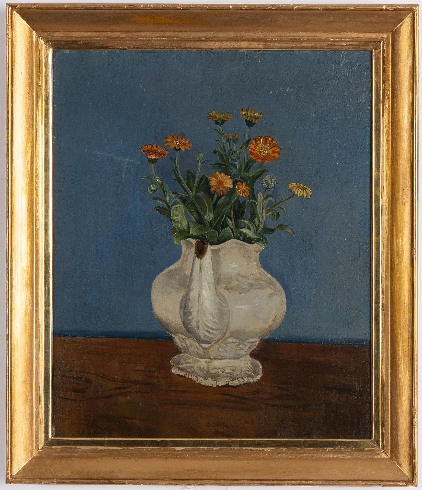 Axel Nilsson, Stilleben med ringblommor.