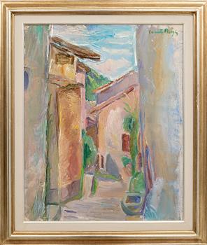 Svante Bergh, "Street in Gandria with Monte Generoso in the background".
