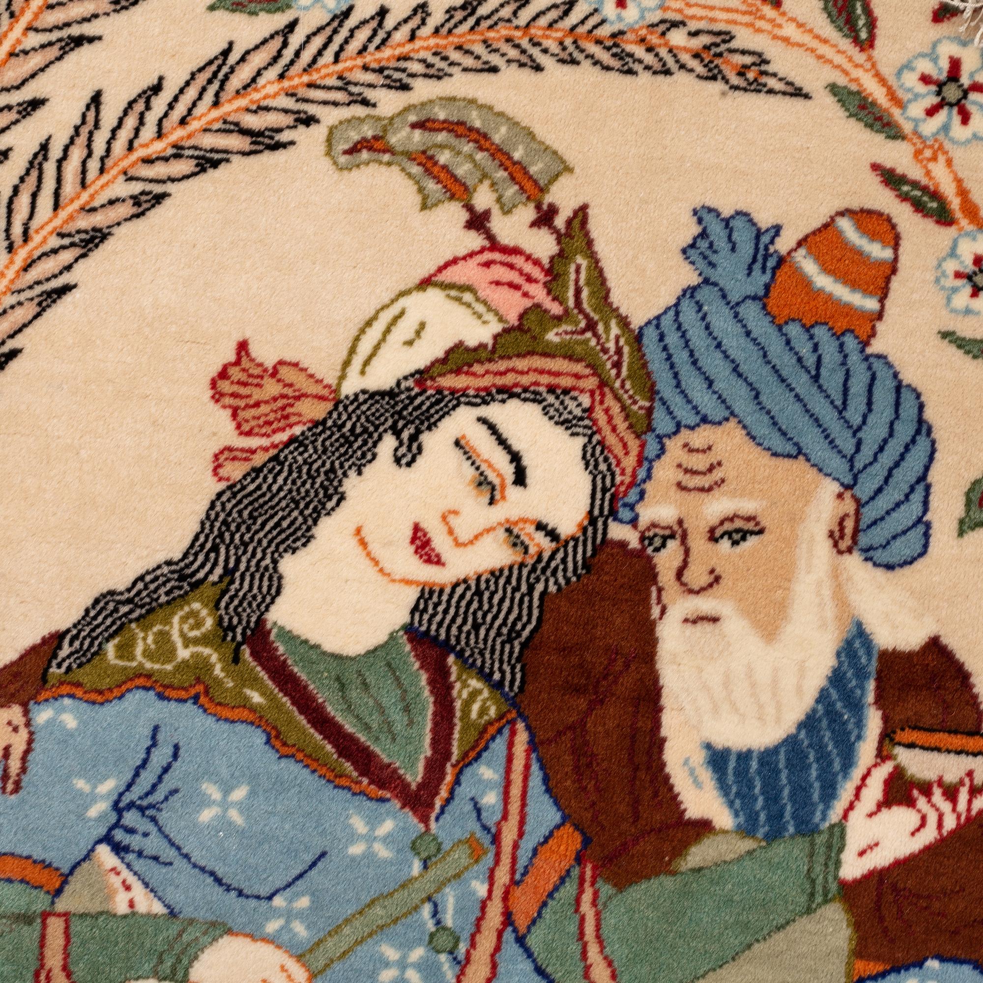 Matta, old Isfahan figural, 108 x 76 cm.