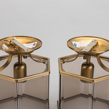 A pair of Holtkötter ceiling lamps alter part of the 20th century.