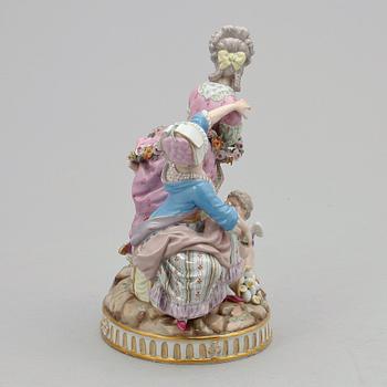 FIGURIN, porslin, meissen Marcolinistil, 1800-tal.