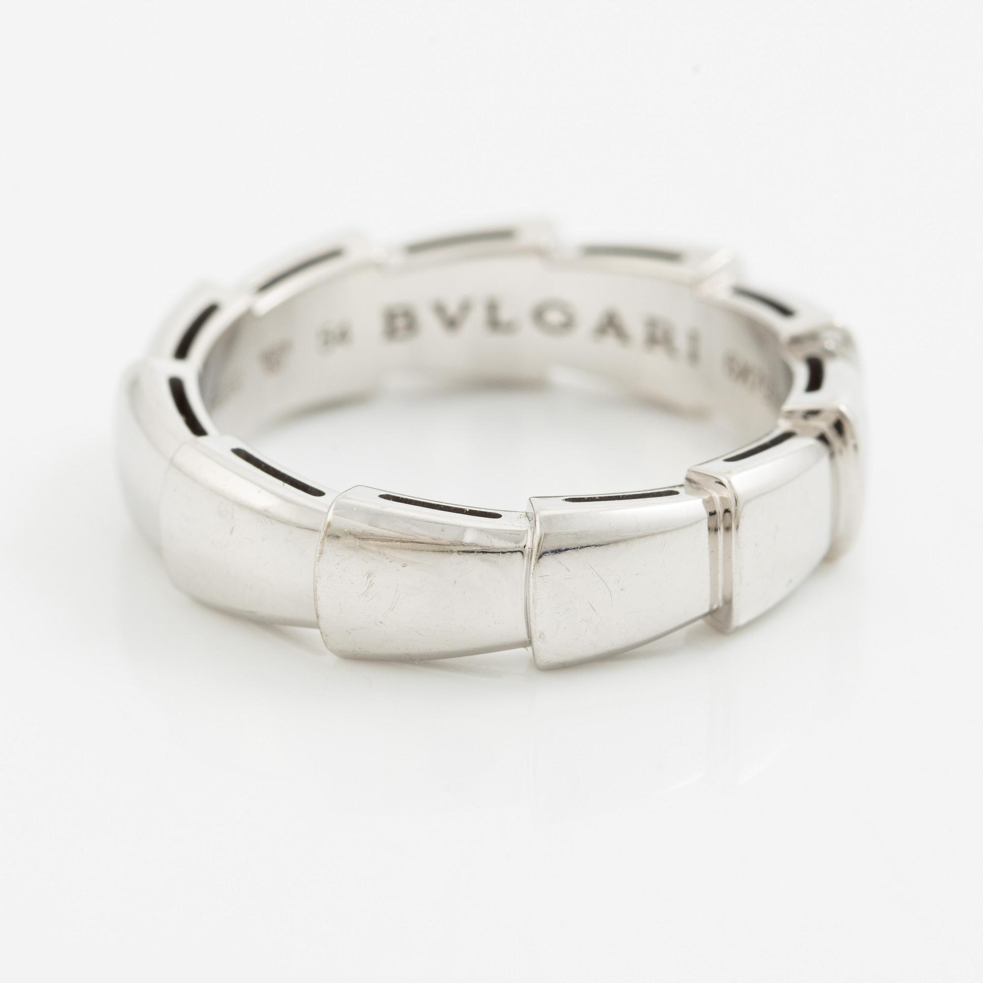 Bulgari, ring, "Serpenti viper band ring" 18K white gold.