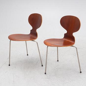 Arne Jacobsen, Four 'Ant chairs', Fritz Hansen, Denmark, 1960's.