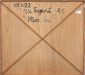 Olle Ängkvist, Oil on canvas layed on board. Signed a tergo and dated -86.