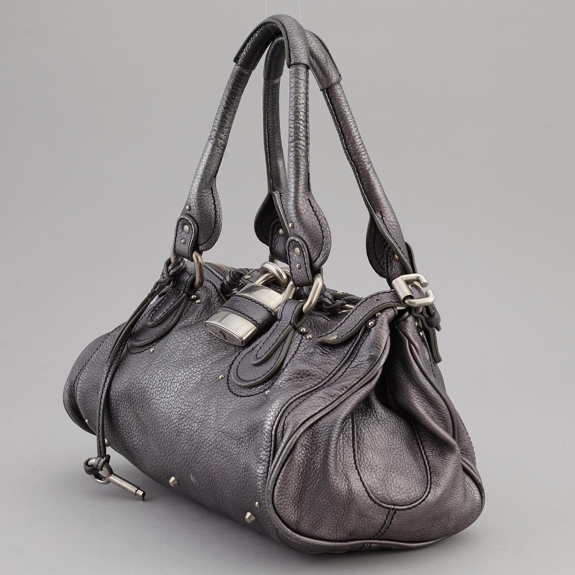 CHLOÉ, a metallic leather 'Paddington' bag.