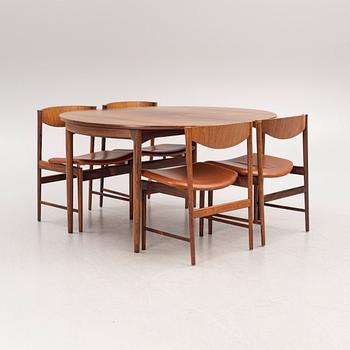 Ib Kofod Larsen, matgrupp, 5 delar, Säffle Möbelfabrik, 1960-tal.