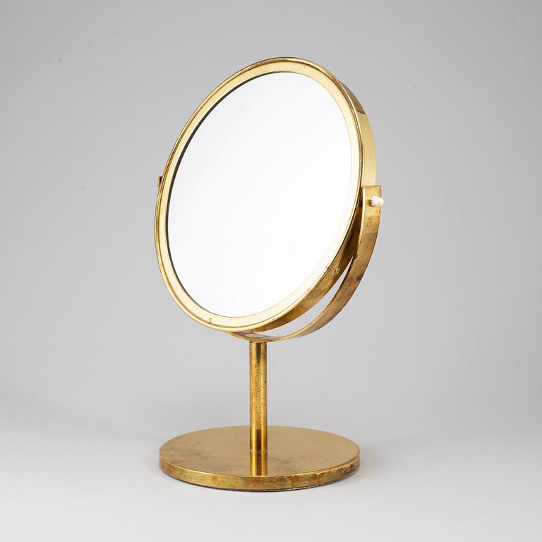 HANS-AGNE JAKOBSSON, A polished brass table mirror, model S 42, Markaryd, Sweden.