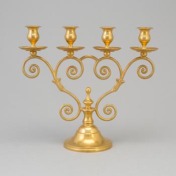 A  brass candelabrum "Mistel", designed by Bror Johansson for Skultuna. Second half of the 20th century.