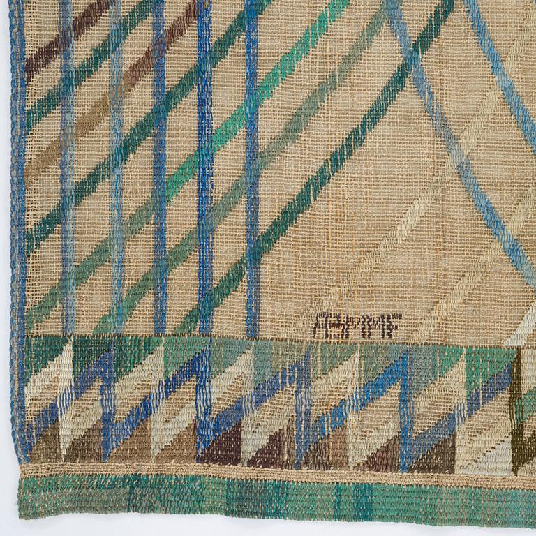 Barbro Nilsson, a drape, "Kärvar", tapestry variant, ca 239-240 x 176,5-177,5 cm, signed AB MMF BN.