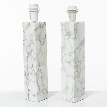 Table lamps, a pair, Bergboms, second half of the 20th century.