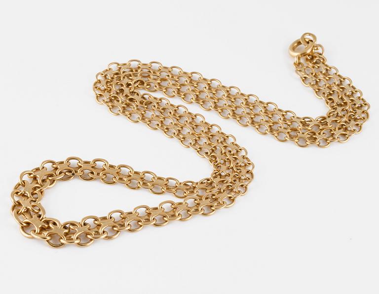 HALSLÄNK, 18K guld, importstämplad. Vikt 14,5 gram.