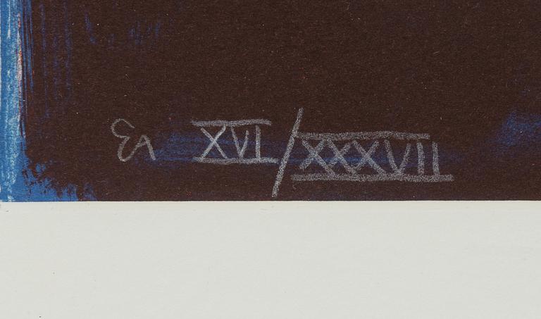 Peter Dahl, lithograph in colours, signed and numbered EA XVI/XXXVII.