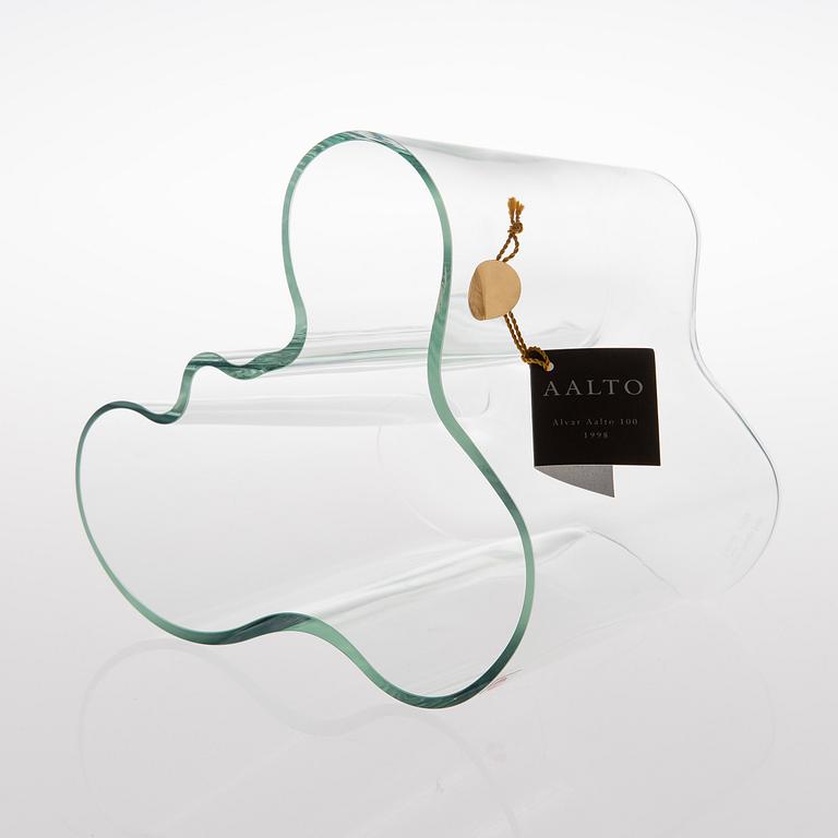 ALVAR AALTO, VAS, glas, "Savoy", märkt "Alvar Aalto 100 Iittala 1998".