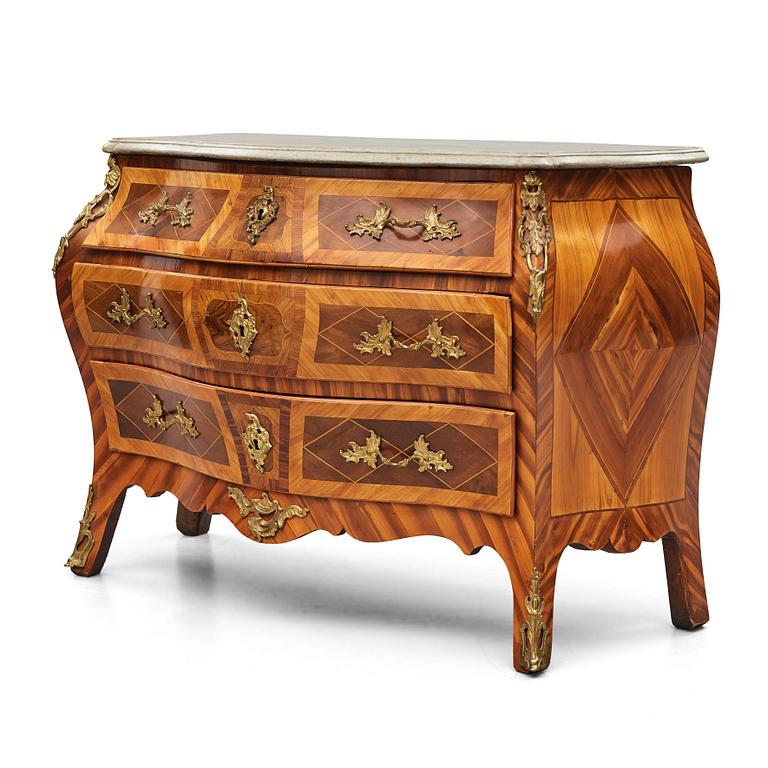 A Swedish Rococo commode, second part of the 18th century.