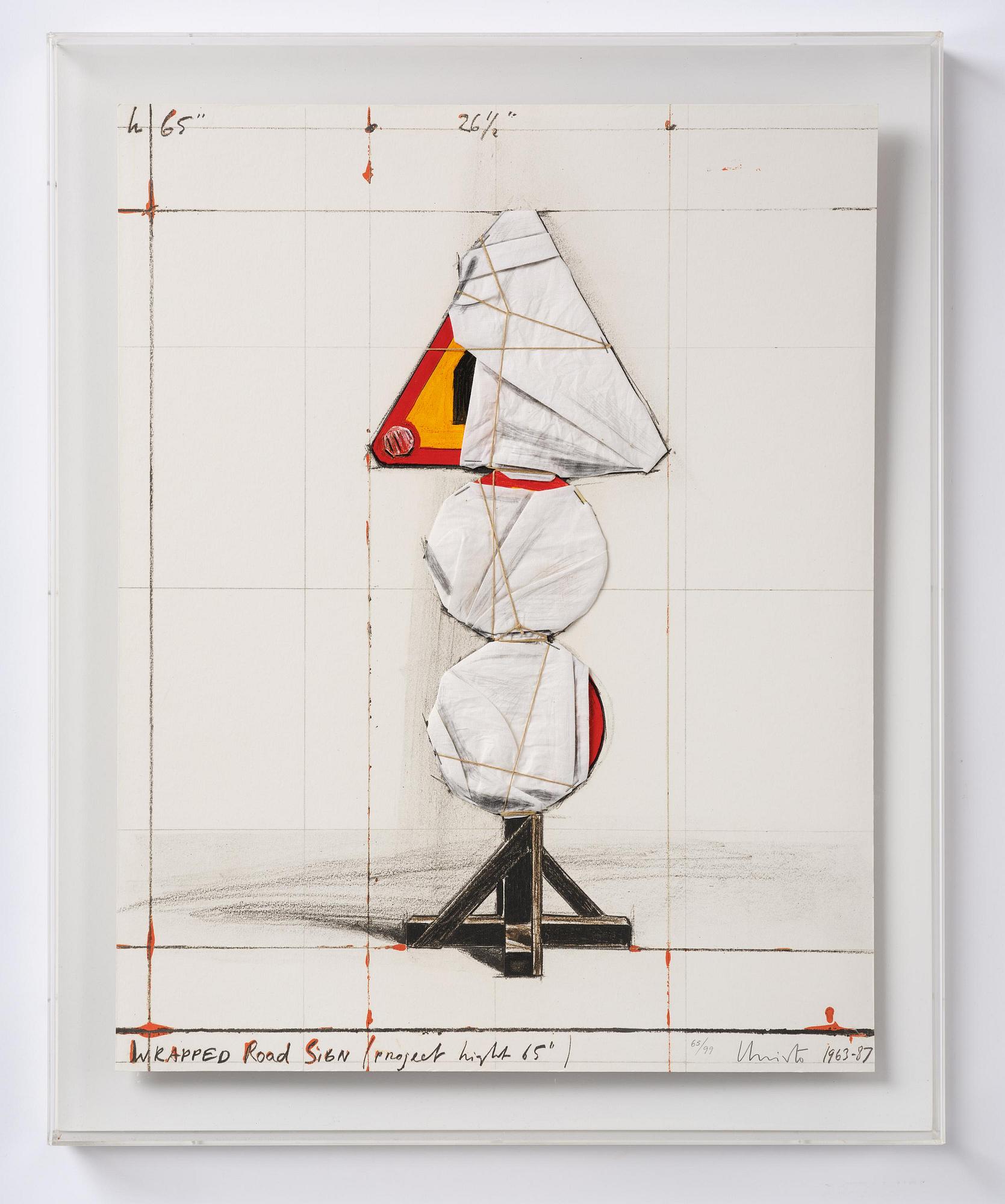 Christo Vladimirov Javacheff, "Wrapped Road Sign (Project Light 65)".