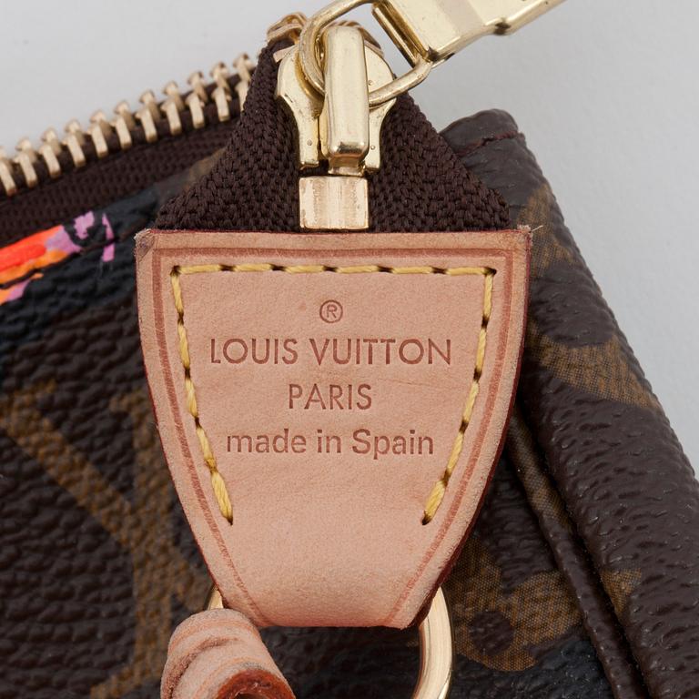 LOUIS VUITTON, a monogramed canvas sall shoulder bag, "Stephen Sprouse Roses Pochette", limited edition s/s 2009.