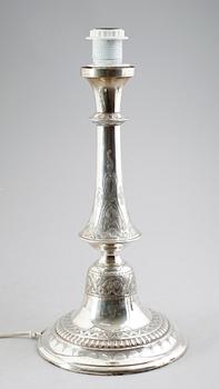 BORDSLAMPA, silver, V Christensen, 1918, Danmark.