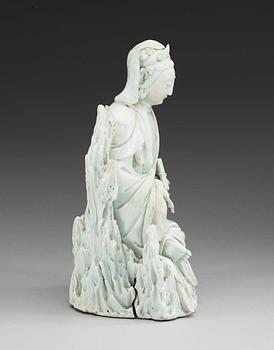 A blanc de chine figure of Guanyin, Ming dynasty.