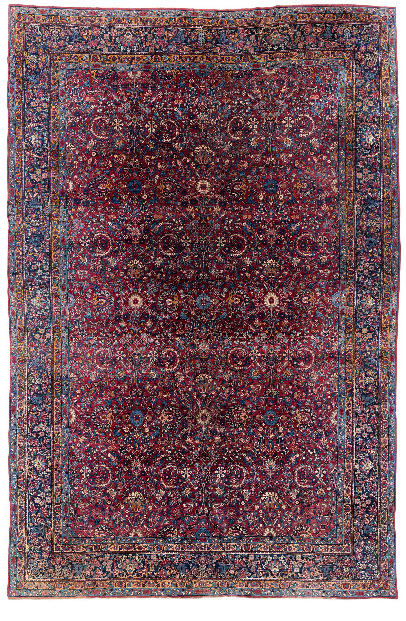 A semi-antique Yazd carpet, ca 450 x 300 cm.