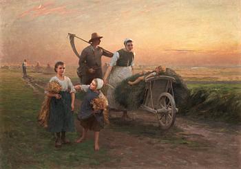 934. Hugo Salmson, På väg från fältet.