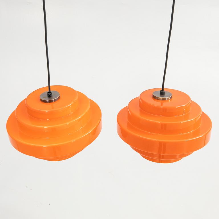 Ceiling lamps, a pair, 1970s.