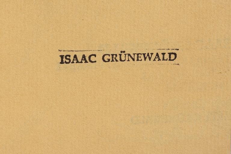 Isaac Grünewald, Sittande modell.