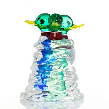 Ernst Billgren, skulptur, "Frusna vänner", Berengo Studio, Murano, Italien, 1999.