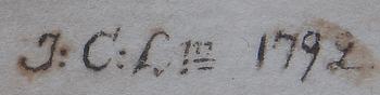 JONAS CARL LINNERHIELM, tusch och akvarell, sign o dat 1792.