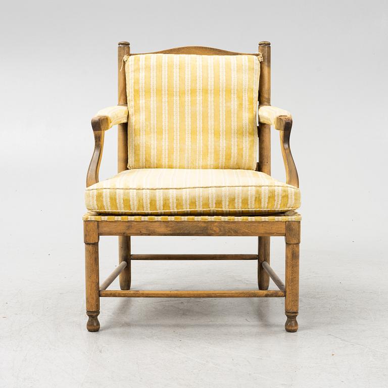 A Gustavian style armchair, 20th Century.
