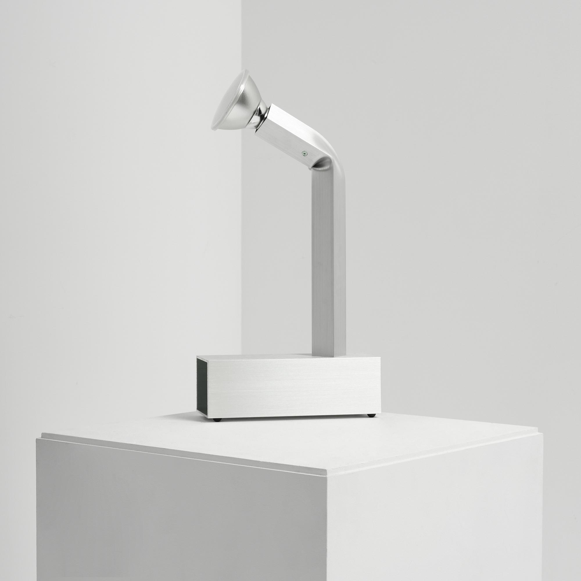 David Taylor, a unique table lamp, "Aluminium Table Lamp #4", Studio Mellösaverken, Sweden, 2025.