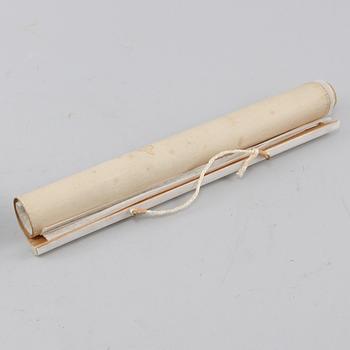 KAKEMON, blandteknik på papper, Japan, troligen 1800-tal.