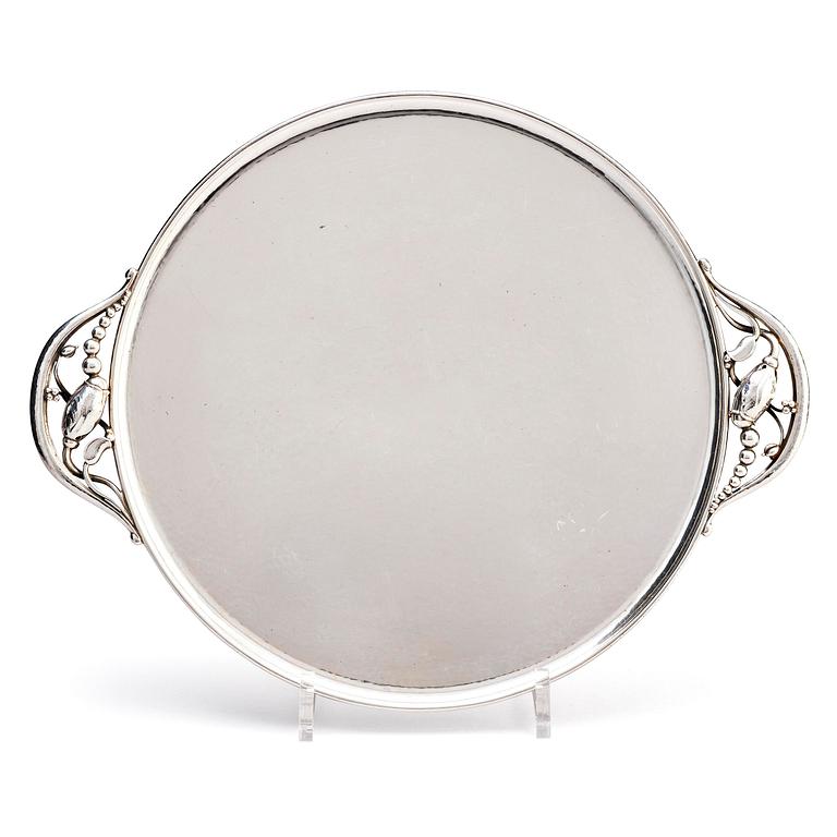 Georg Jensen, a sterling silver 'Magnolia/Blossom' tray, design nr. 2AB. Copenhagen 1933-44.