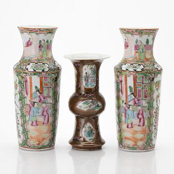 Parti porslin, 2+1 delar, Kina, bland annat Kanton, 1700/1800-tal.