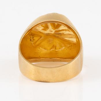 A Björn Weckström,  "Devil's Wheel"  ring 18K gold, Lapponia 1978.