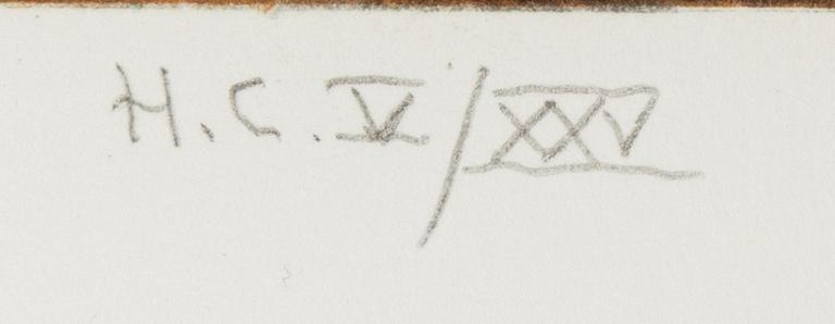 Ernst Billgren, färglitografi, signerad HC V/XXV.