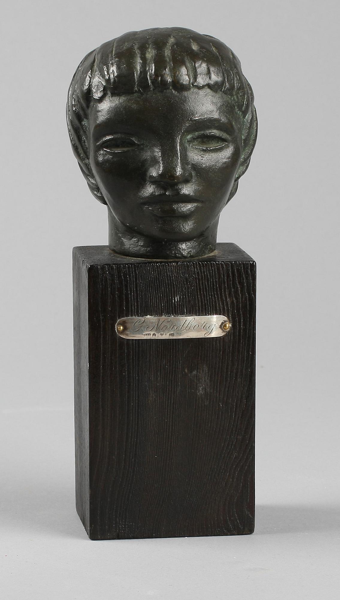 GUNNAR NORDBORG, skulptur, brons. Sign.
