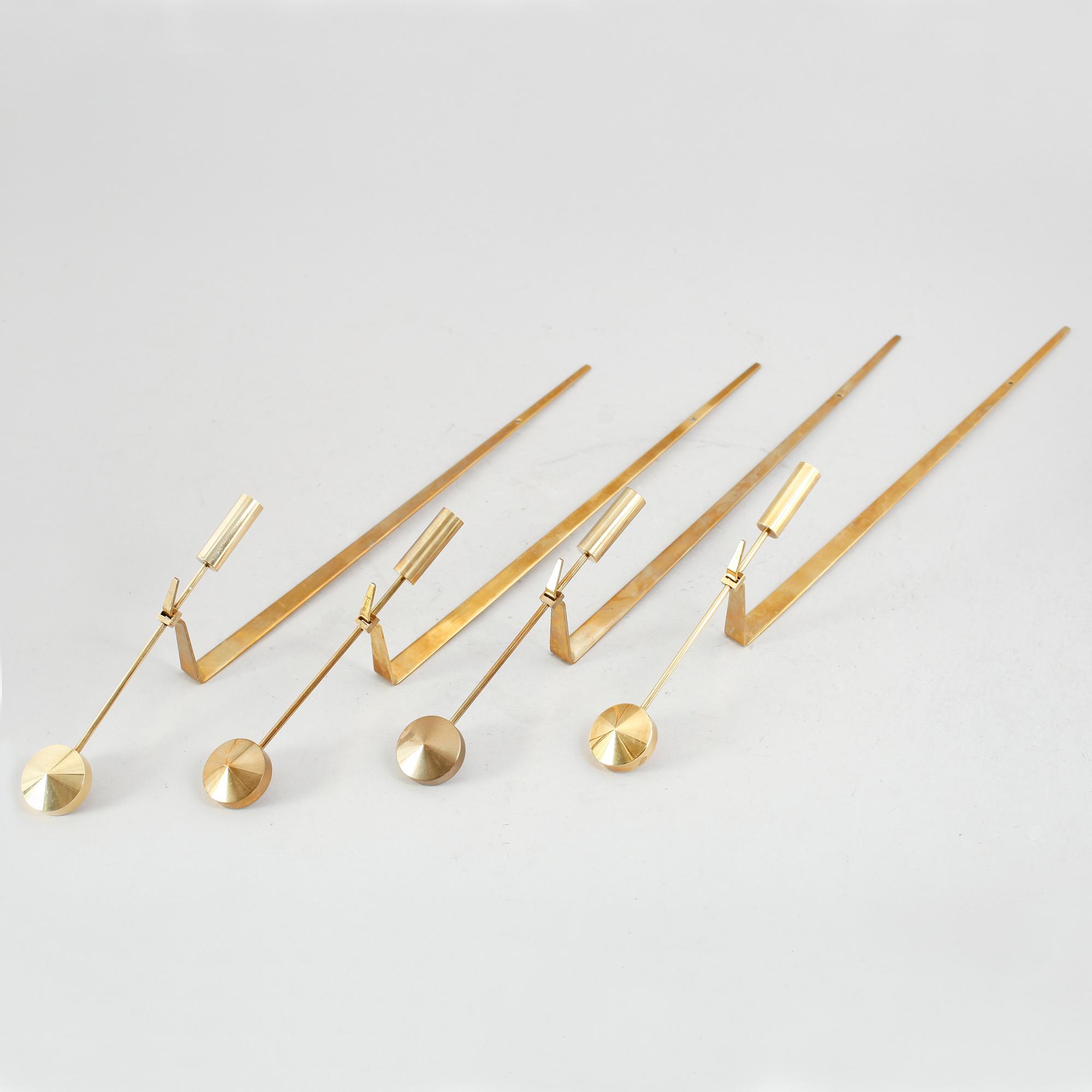 VÄGGLJUSSTAKAR, 4 st, Pendel, Pierre Forsell, Skultuna.