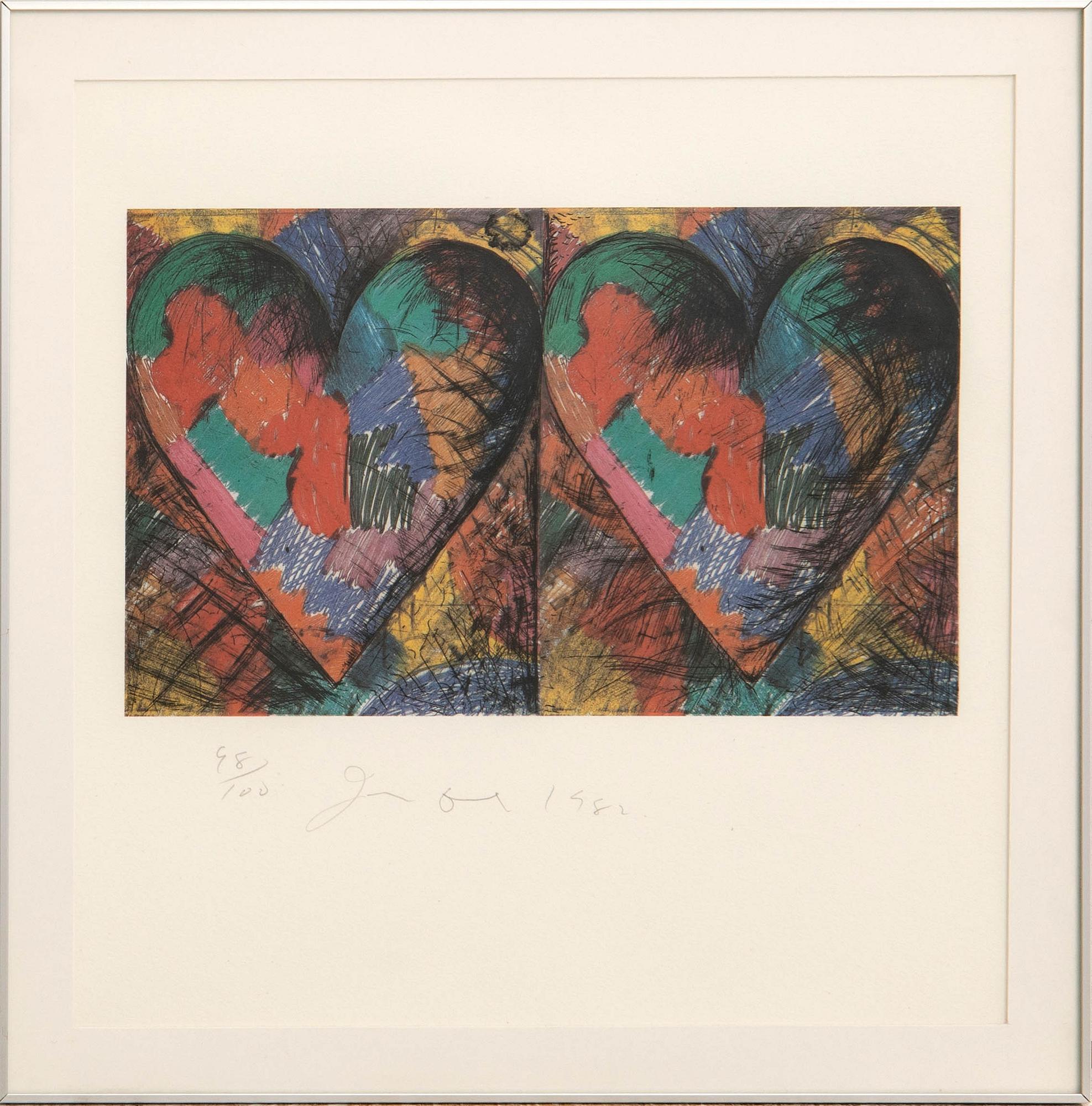 Jim Dine, "Louisiana hearts".