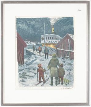 Roland Svensson · ROLAND SVENSSON, färglitografi, provtryck, 1973.