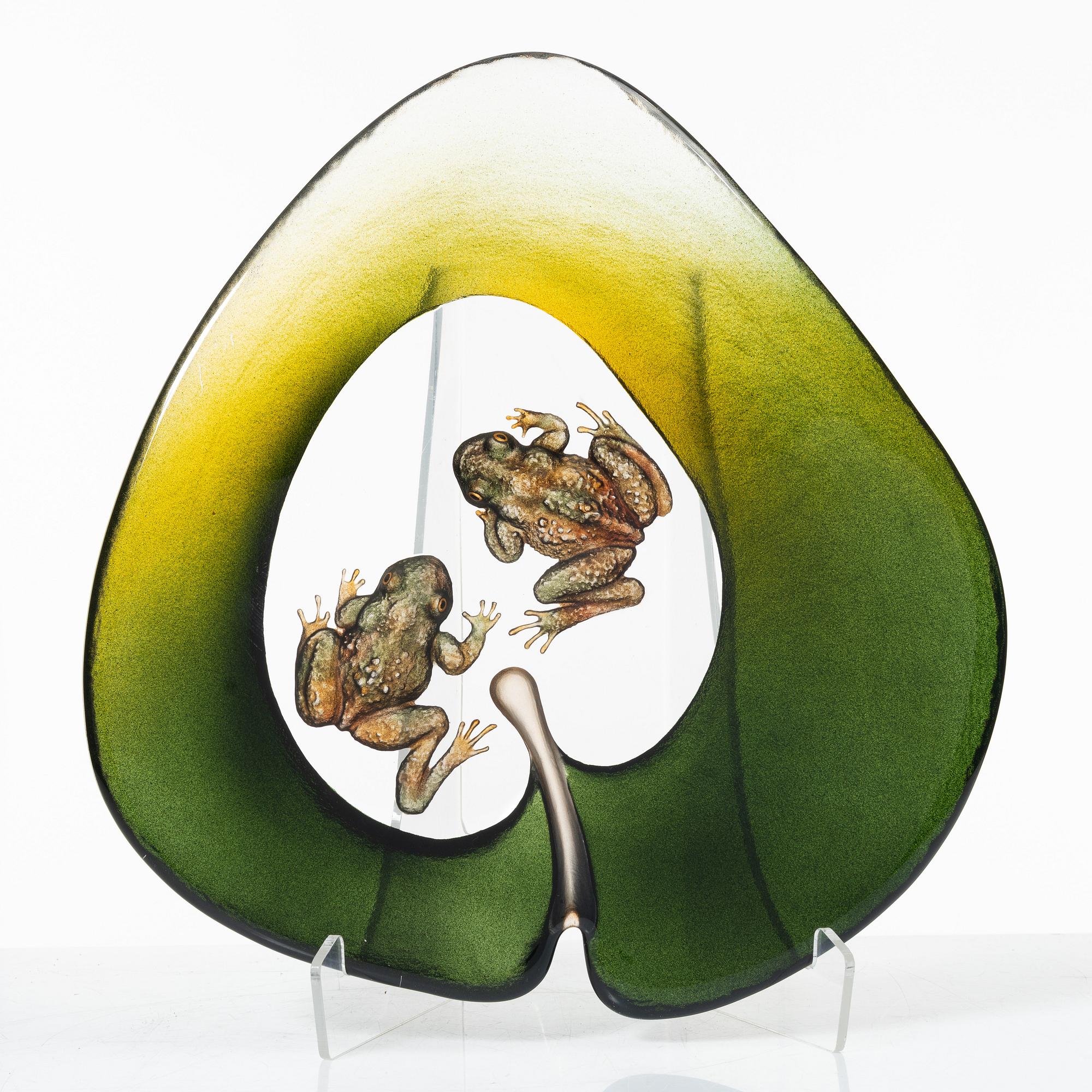 Mats Jonasson, a glass sculpture "Woodland Lake", Målerås Glasbruk, Sweden.