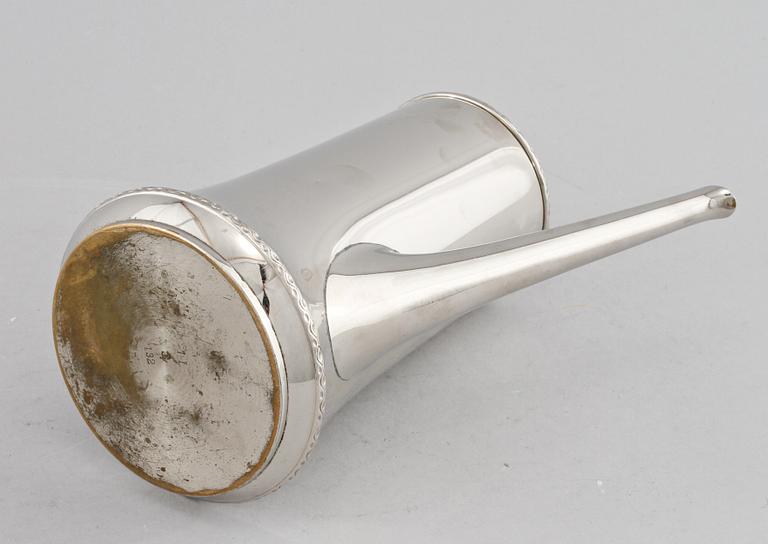KAFFESERVIS, 4 delar, vitmetall, Wurttembergische Metallwarenfabrik, WMF, senjugend, 1900-talets första kvartal.