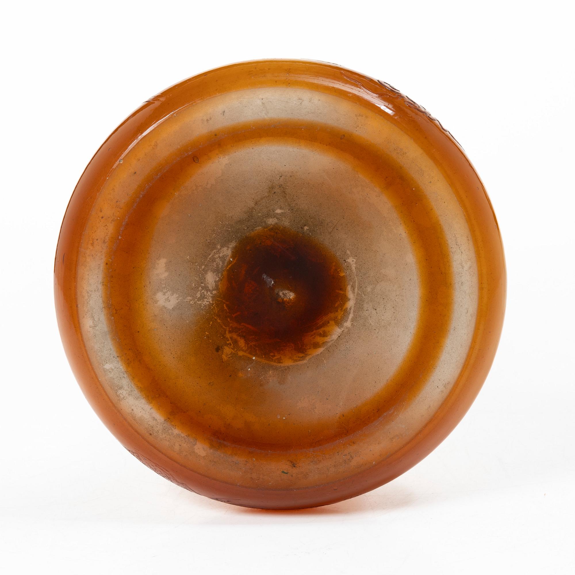 Emile Gallé, vas, överfångsglas, Nancy, Frankrike, Art Nouveau.