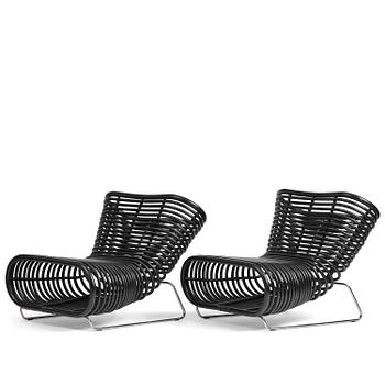 78. Enzo Berti, a pair of "Kora" lounge chairs, Ferlea, Italy, post 2004.