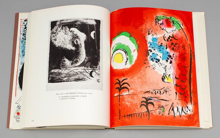 MARC CHAGALL, böcker, 4 st, "Chagall Lithograph I,II,III, IV", 1960-1974.