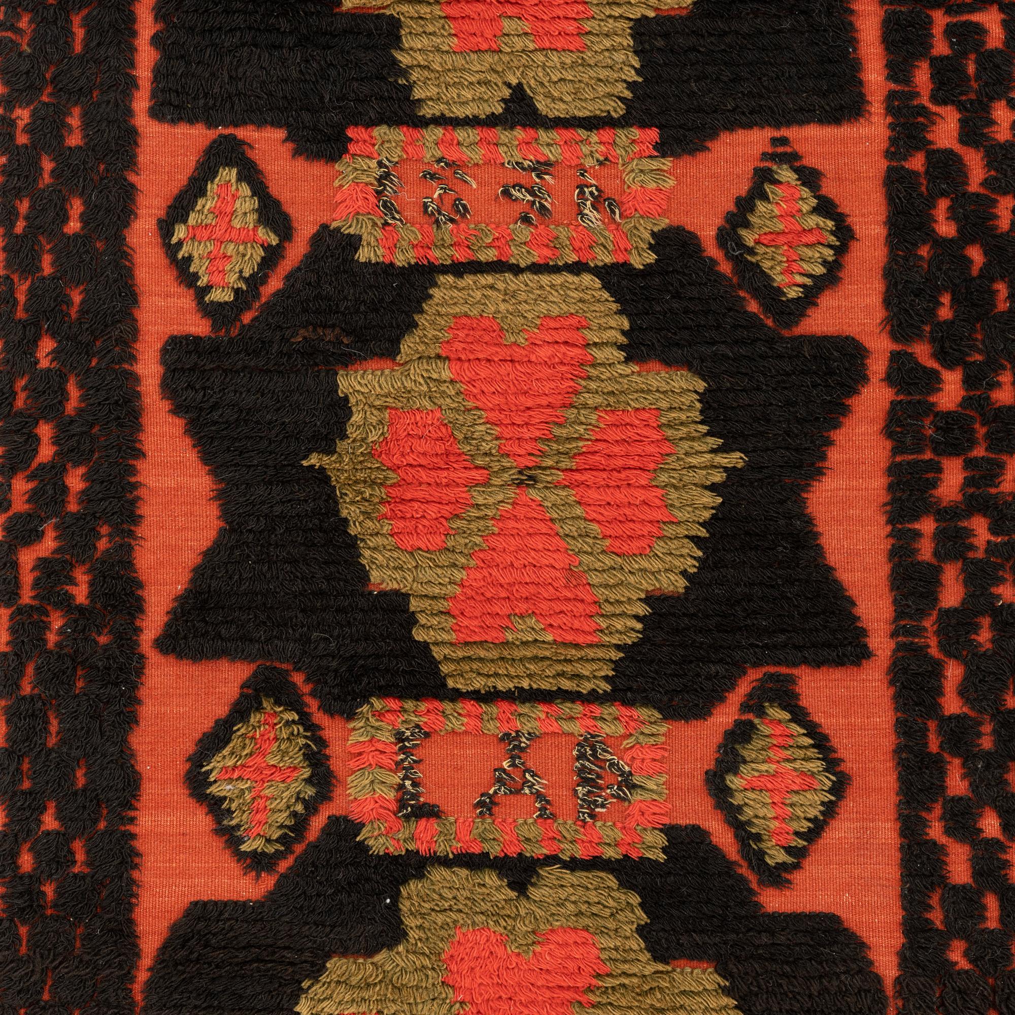 Åkdyna, trensaflossa, ca 117 x 48 cm, troligen Bara härad, Skåne, signerad LAD, daterad 1836.