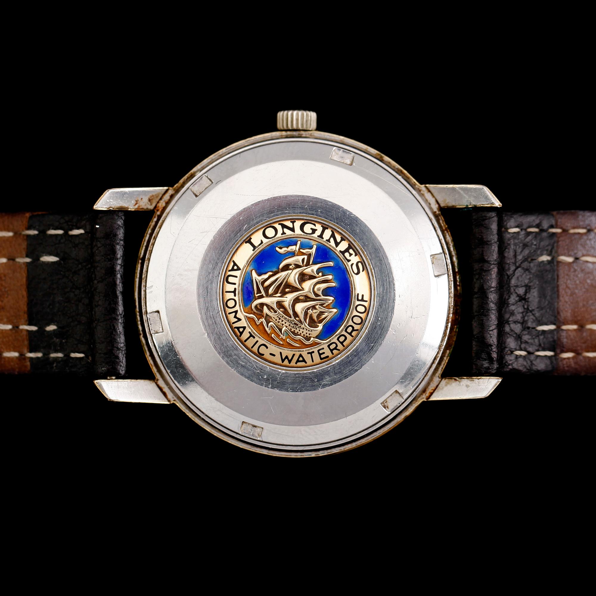 ARMBANDSUR, guld på stål, Longines Flagship, 1900-talets andra hälft.