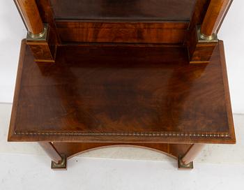 An Empire mirror and console table, first half of the 19th century..