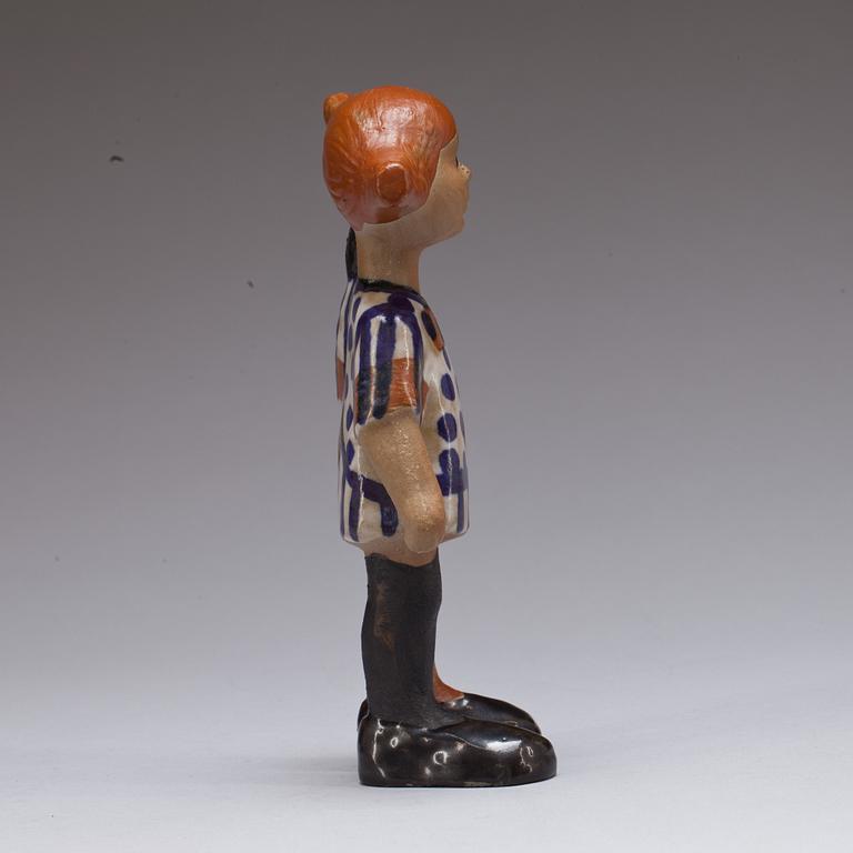 FIGURIN, stengods. "Pippi Långstrump", Lisa Larson, Gustavsberg.