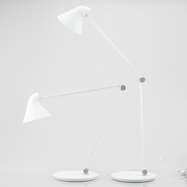 Table lamps, a pair, model "NJP Table", Louis Poulsen, Dabmark.