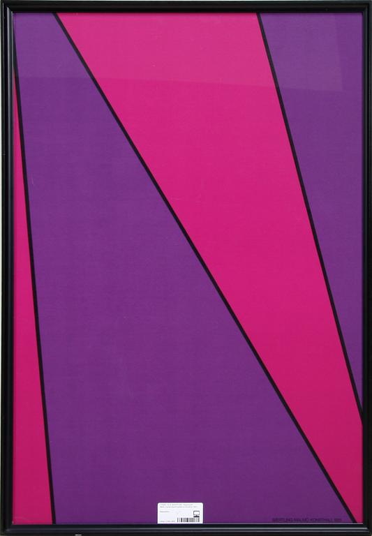 OLLE BAERTLING, färgserigrafi. Märkt i trycket Baertling/Malmö Konsthall 1981.